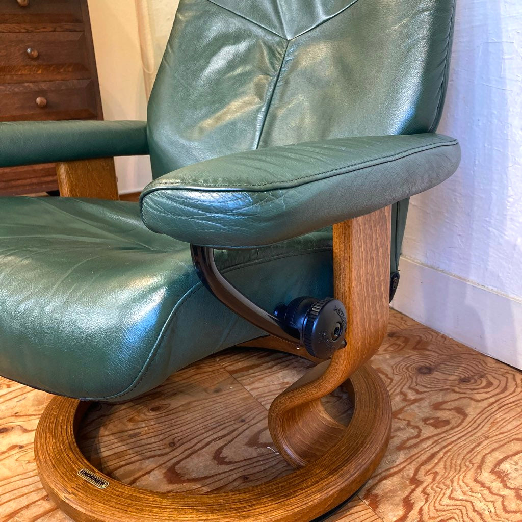 エコーネス ストレスレスチェア用 オットマン グリーン エコーネス