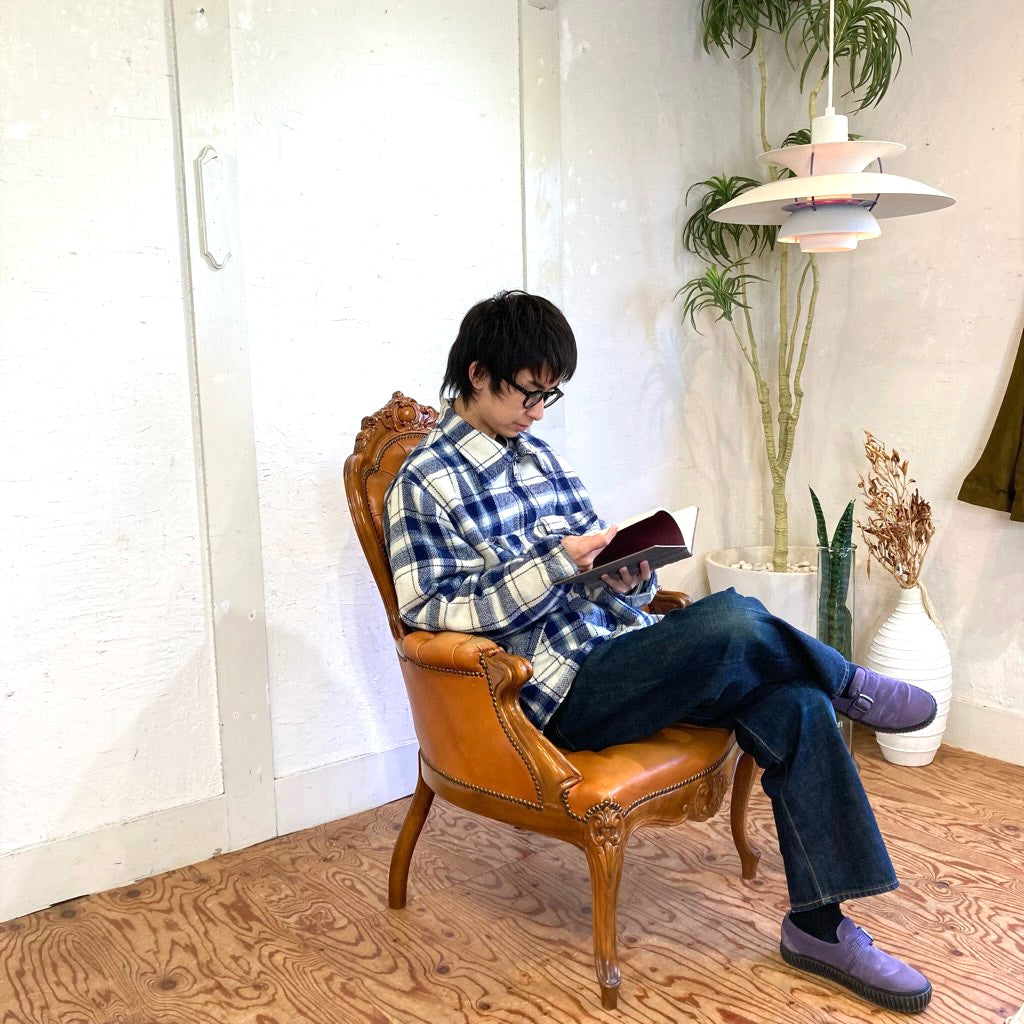 ロココ調 猫脚 アームソファ チェア 中古 ヴィンテージ調 アンティーク