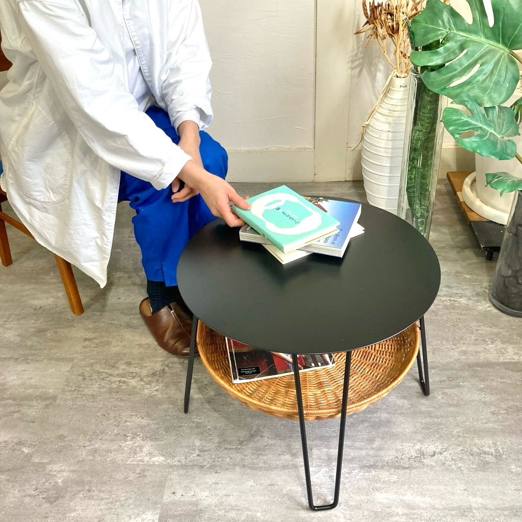 イデー / IDEE ワラビー ローテーブル ラウンドブラック 中古 モダン