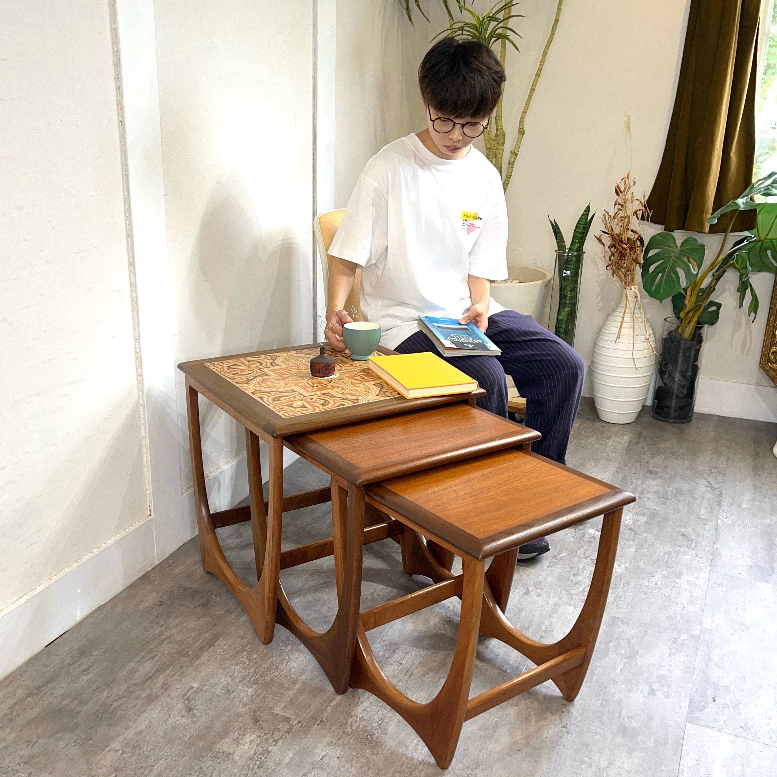 ジープラン / G-PLAN タイルトップ ネストテーブル コーヒーテーブル