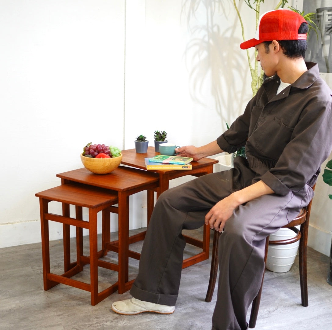 イギリスヴィンテージ 英国 ネストテーブル コーヒーテーブル チーク材