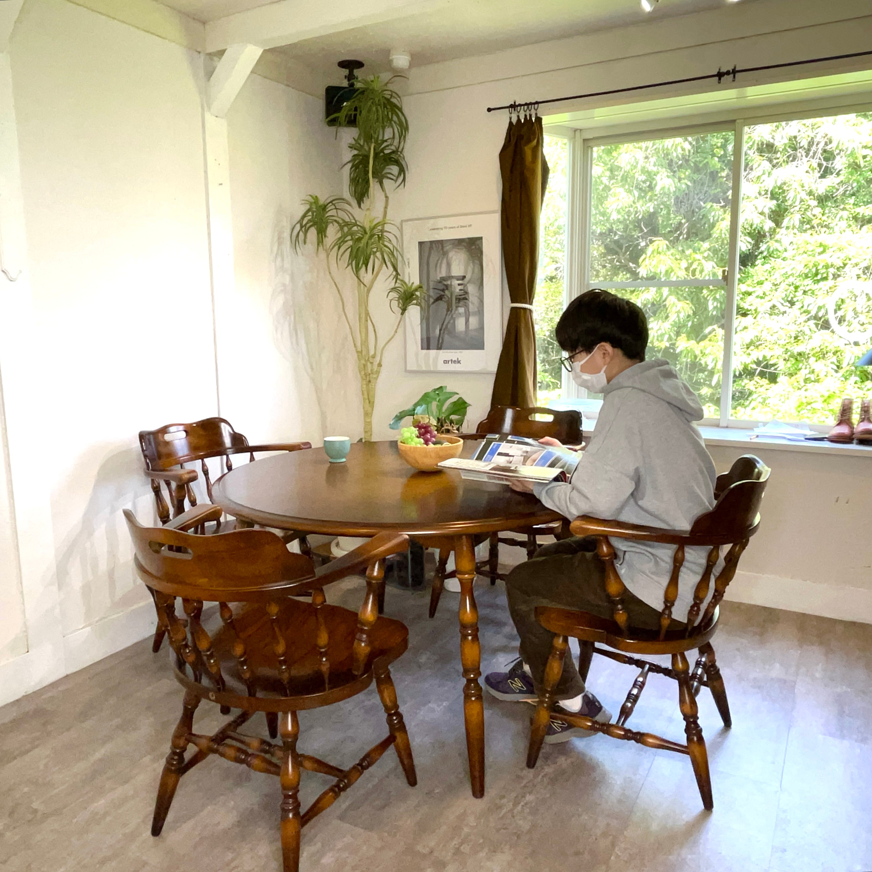 飛騨産業 / HIDA 穂高 アームチェア ダイニングチェア 中古 椅子 レトロ