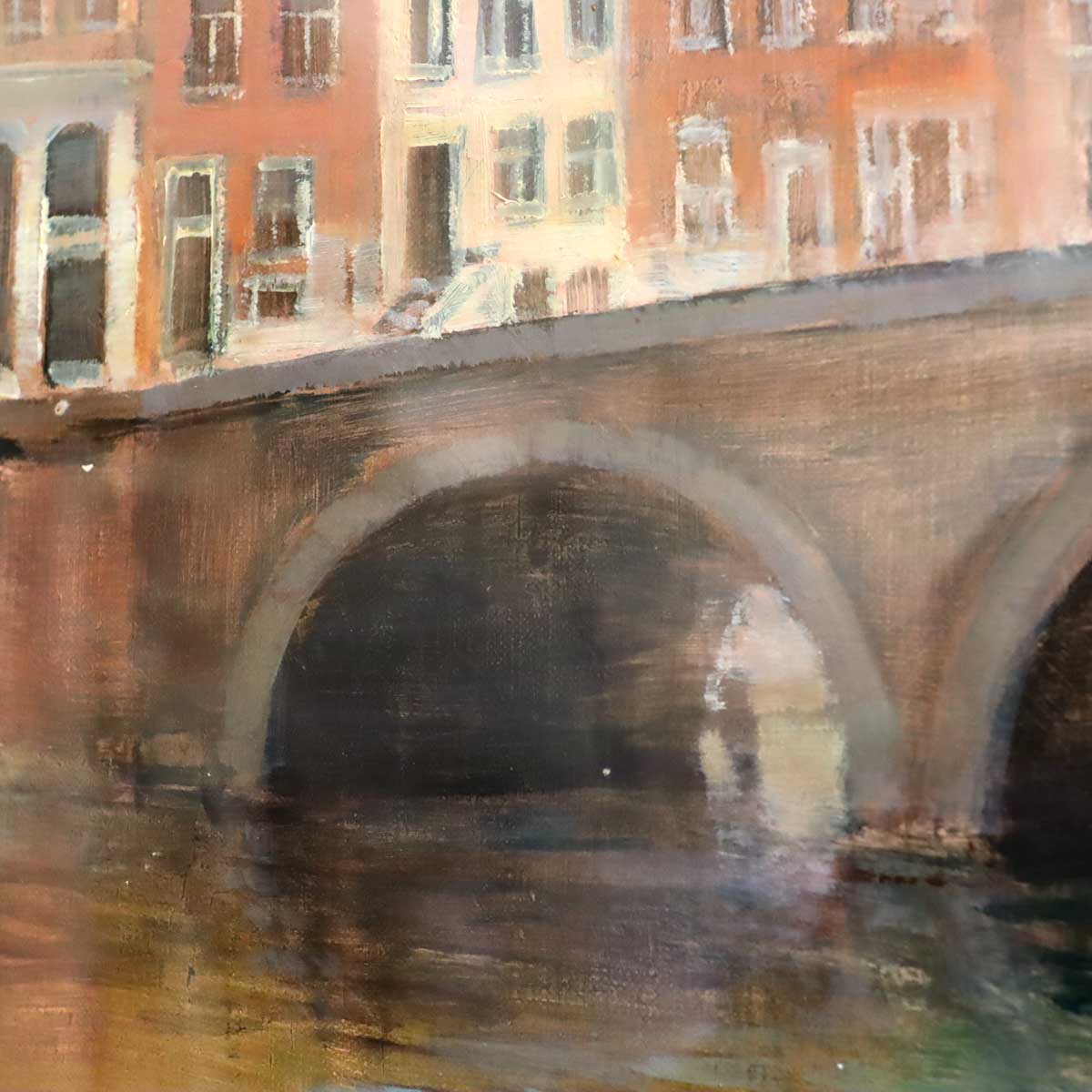 マルセル・ケルヴェラ / Marcel Kervella レギュラー運河 油彩 油絵