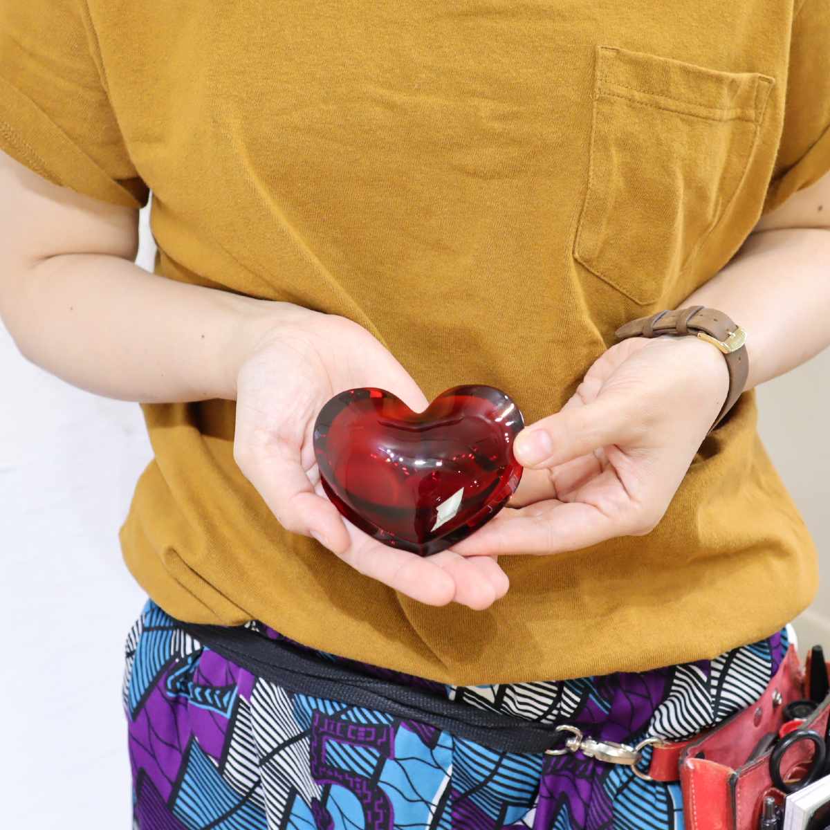 バカラ / Baccarat ザンザンハート ペーパーウェイト ハート型 レッド