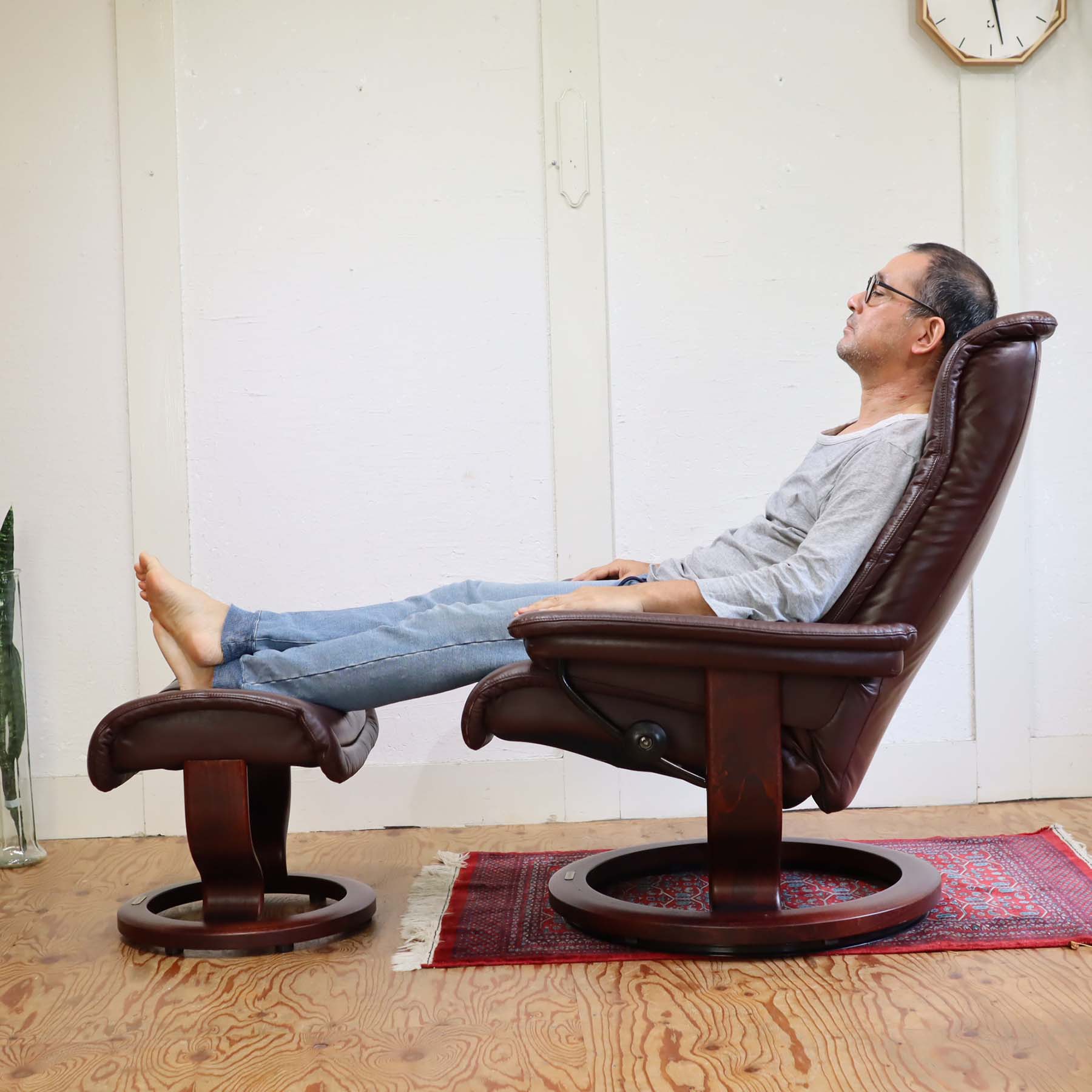 エコーネス/EKORNES ストレスレスチェア オットマン ロイヤル 本革