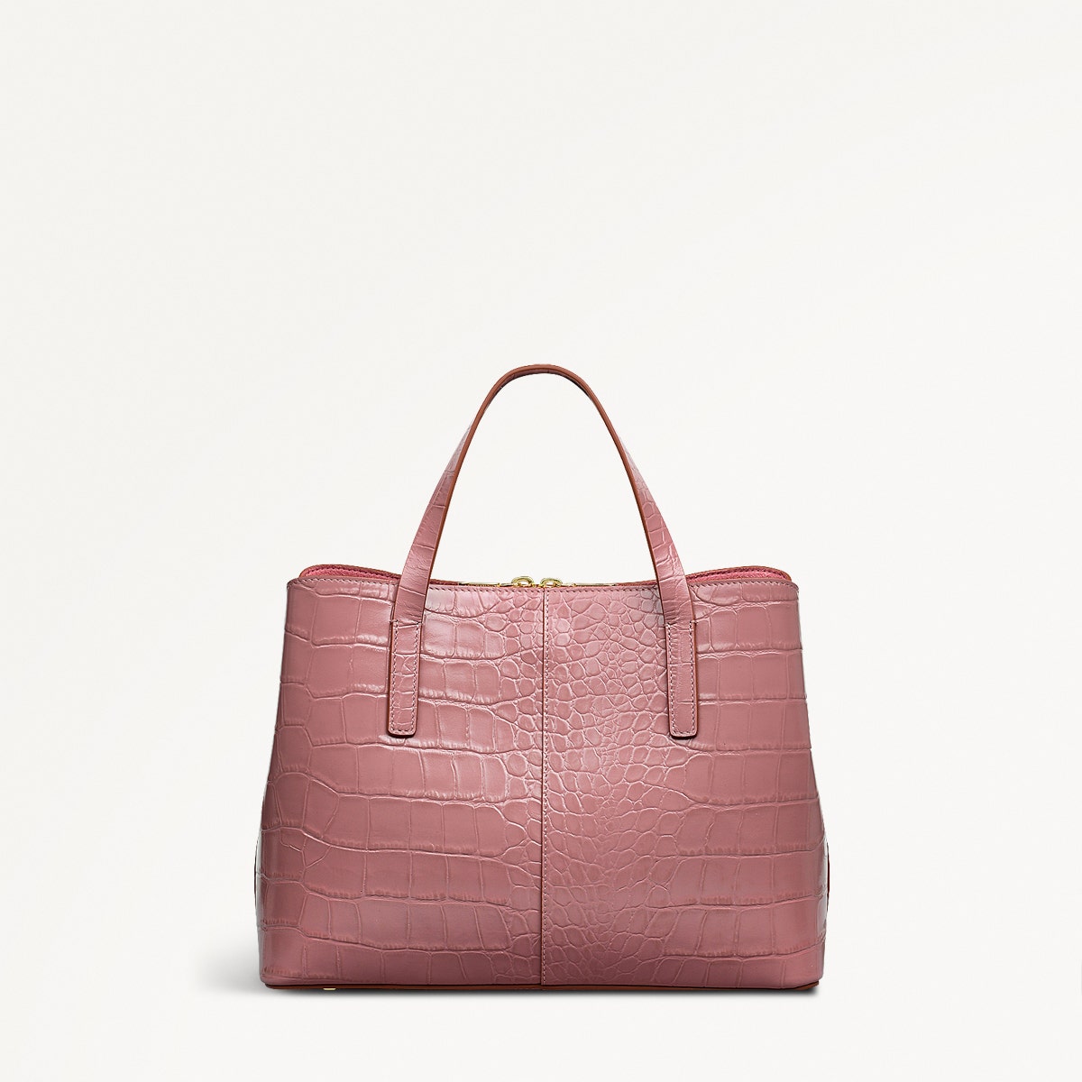 French Rose Pink Leather Grab Bag | Dukes Place Croc AW25 | Radley