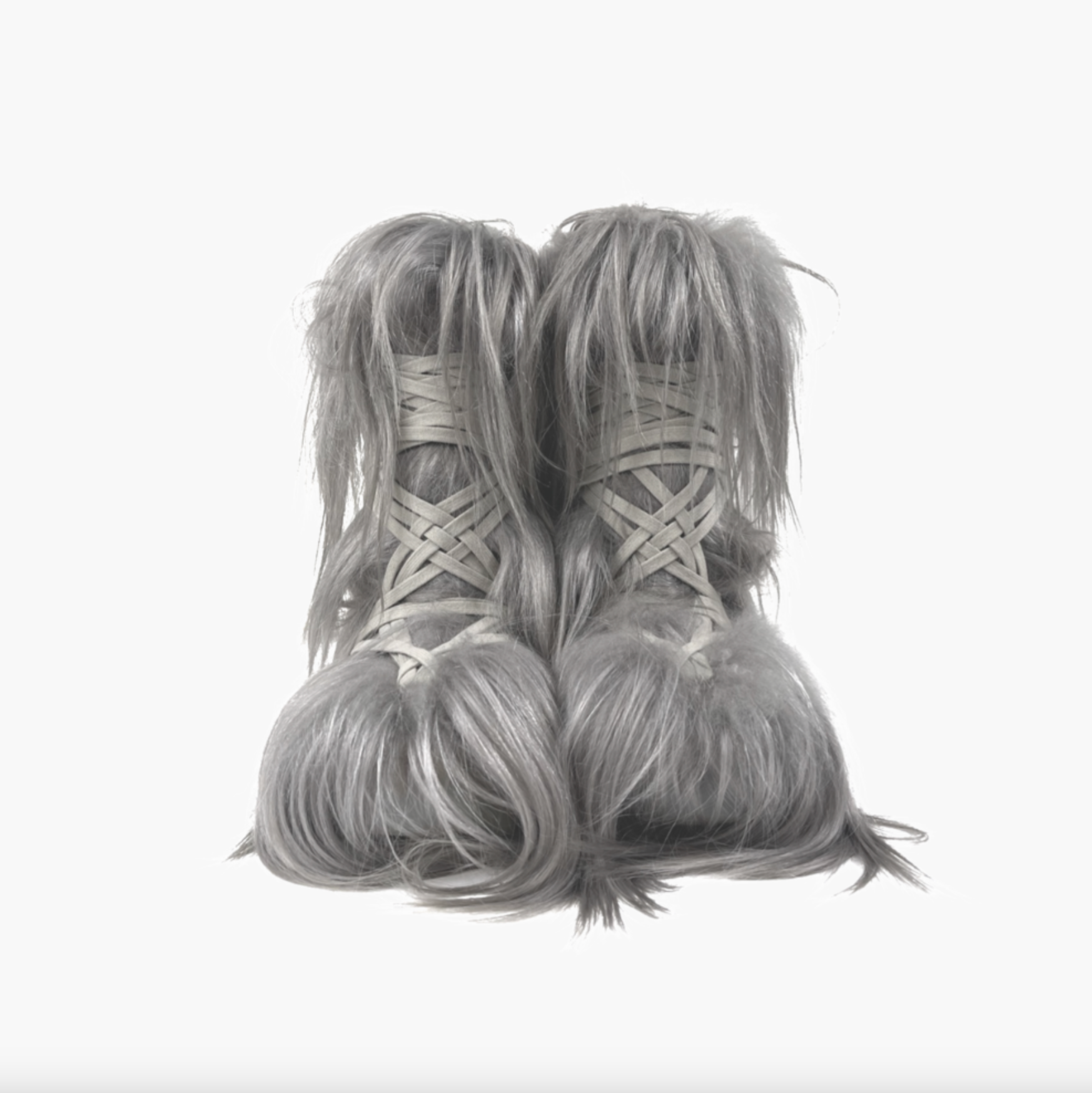 Moncler x Rick Owens Bigrocks Goat Fur Boots | RADPRESENT