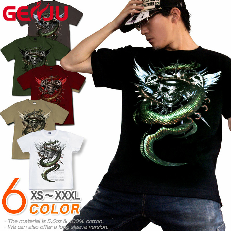 楽天市場】GENJU スカルTシャツ メンズ スカル Tシャツ skull ドクロ