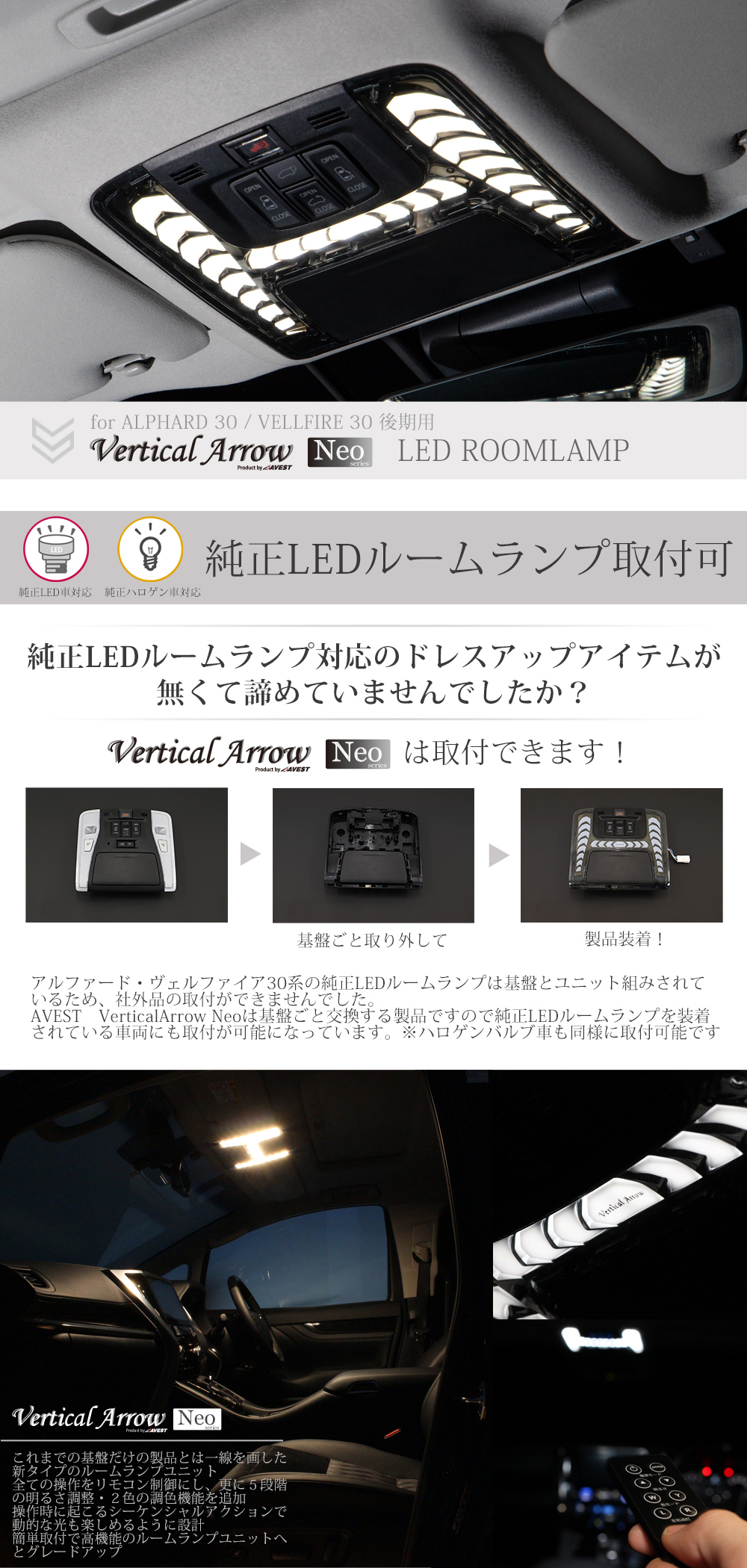 楽天市場】[VerticalArrow Neo]LEDルームランプ アルファード ヴェル