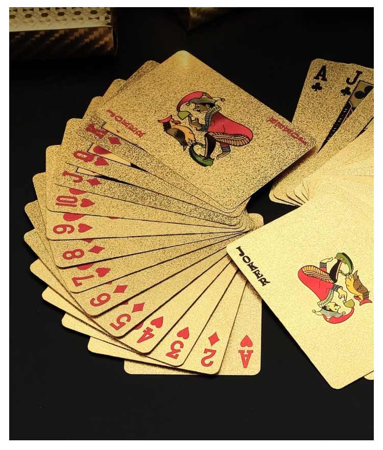 楽天市場】2組セット ゴールドトランプ プラスチック 金色 トランプ