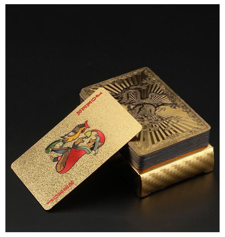 楽天市場】2組セット ゴールドトランプ プラスチック 金色 トランプ