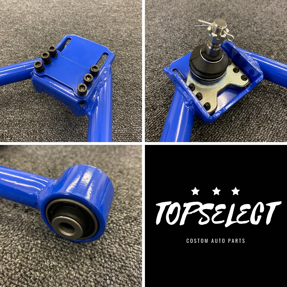 楽天市場】フロント アッパーアーム ブルー ローダウン時のキャンバー