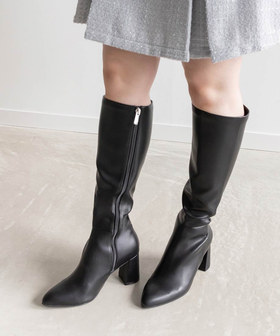 SALE】晴雨兼用 チャンキーヒールロングブーツRANDA公式サイト