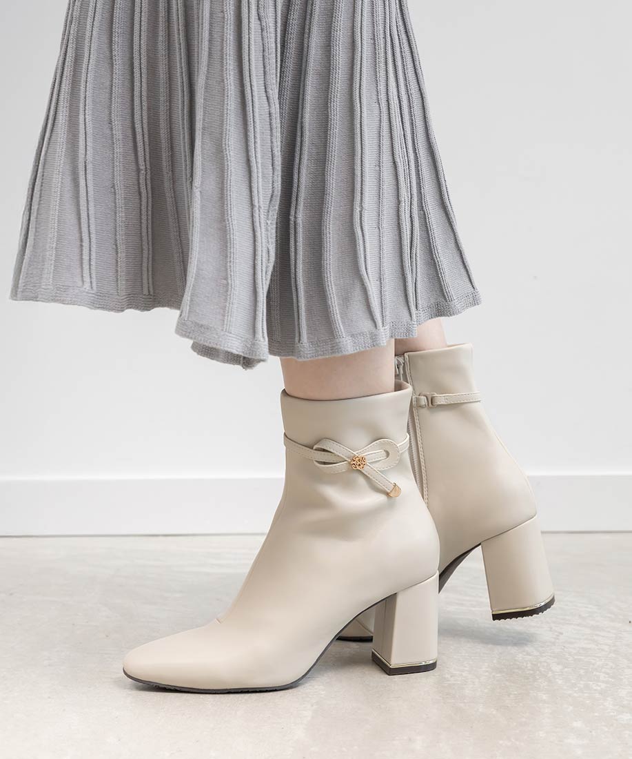 SALE】2WAY 晴雨兼用 モノグラムリボンベルトショートブーツRANDA公式