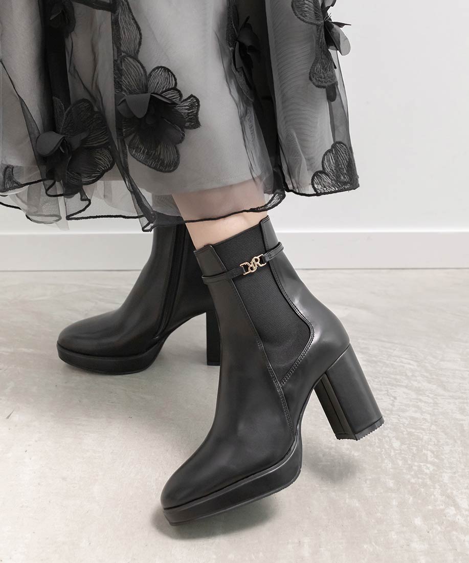 SALE】晴雨兼用 2WAY サイドゴアヒールアップショートブーツRANDA公式