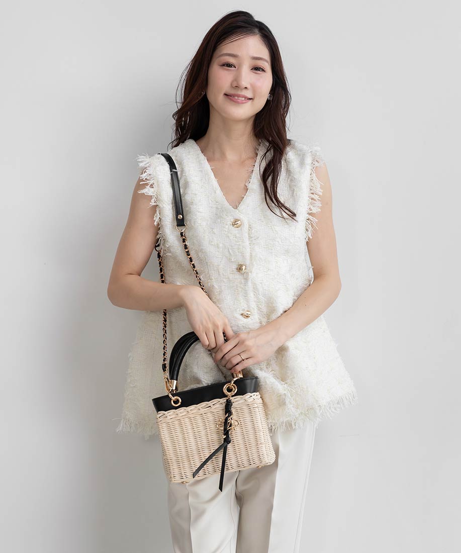 2WAY ラタンスクエアハンドバッグRANDA公式サイト