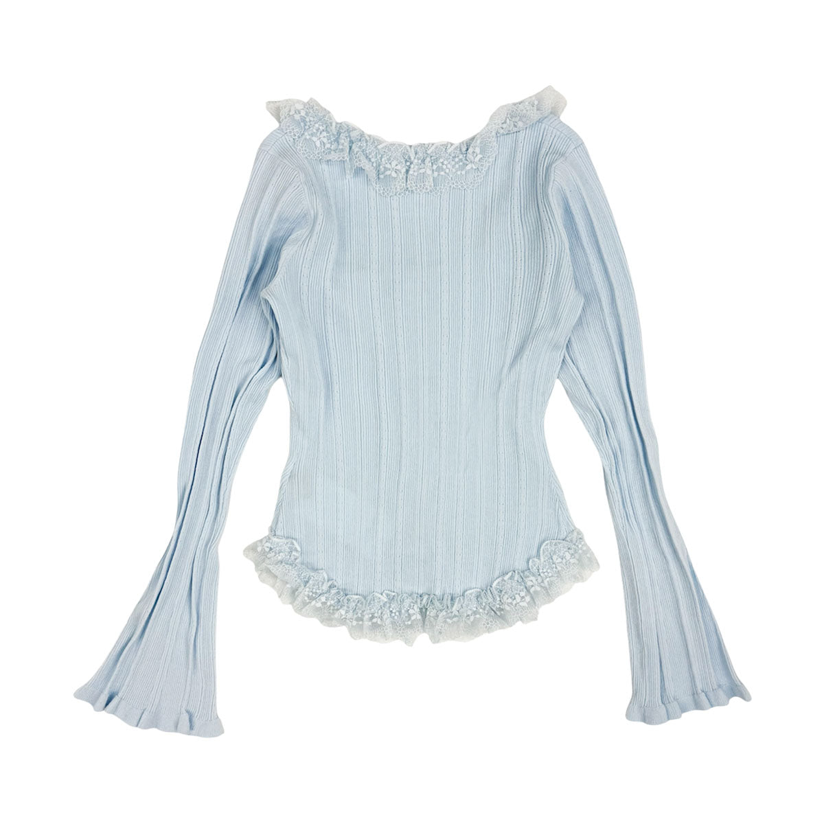 SNIDEL]Sustainableフリルニットプルオーバー/L.BLUE(SWNT251216) – R&Co.