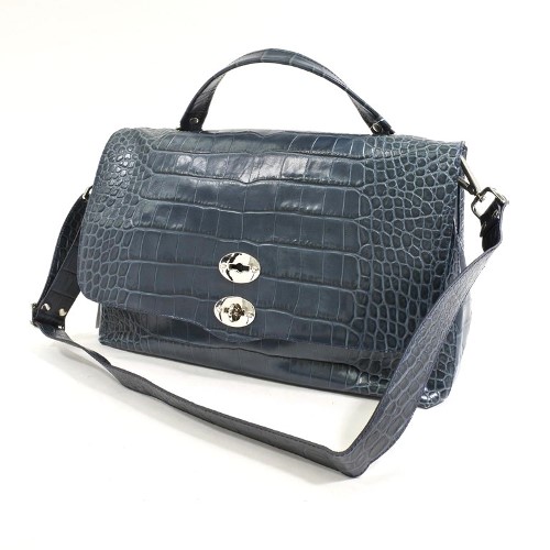 ZANELLATO（ザネラート）クロコ型押し/ポスティーナショルダーバッグ