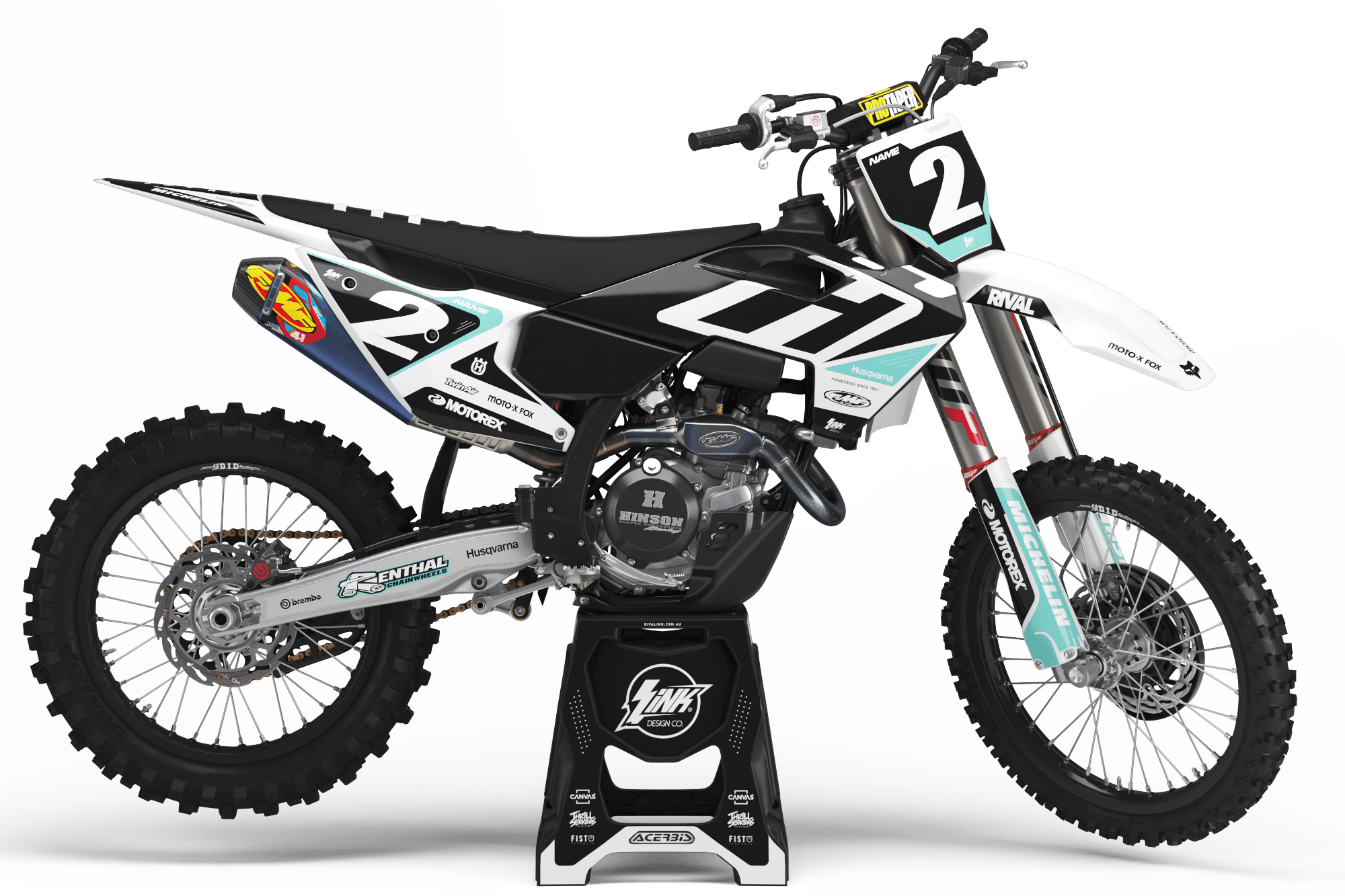 Husqvarna RETRO 02 White Graphics Kit | Rival Ink Design Co
