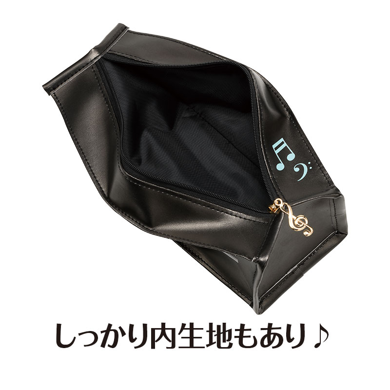 Music line メトロノーム型ペンケース（ブラック）｜ピアノデザイン