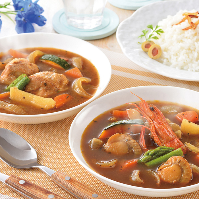 どさんこグルメ便] 〈小樽海洋水産〉北海道スープカレーセット