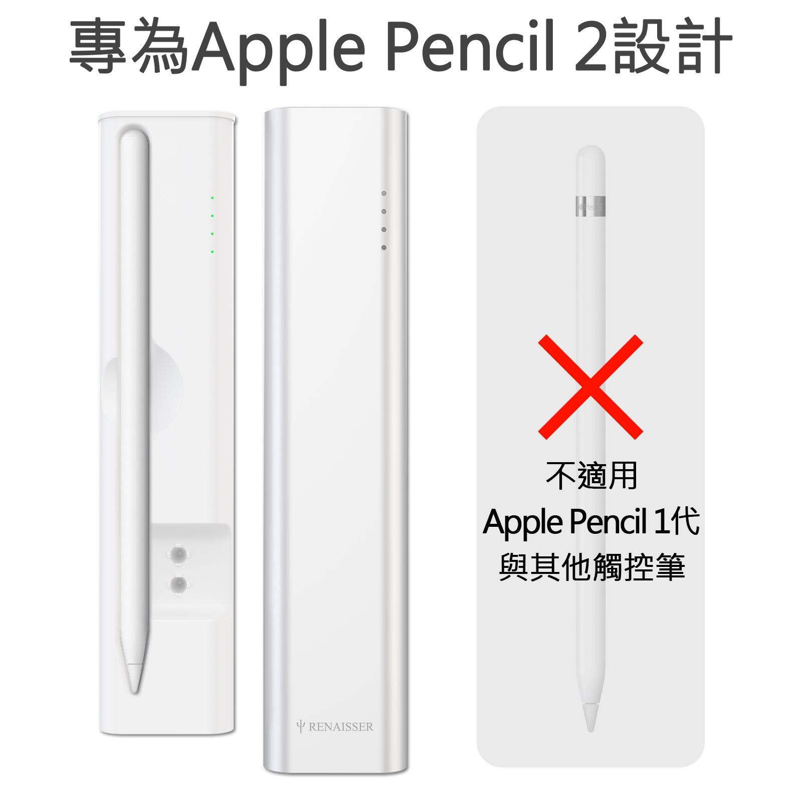 Apple Pencil 2 専用ワイヤレス充電保護収納ボックス RioBuds スマート
