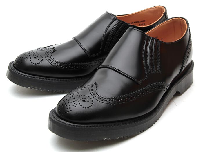 ジョージコックス13589ブラックレザー／ROCK SHOES COMPANY