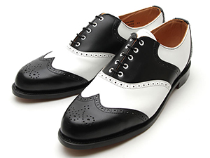 ジョージコックス 13308 SADDLE BROGUE OXFORD ホワイトレザー