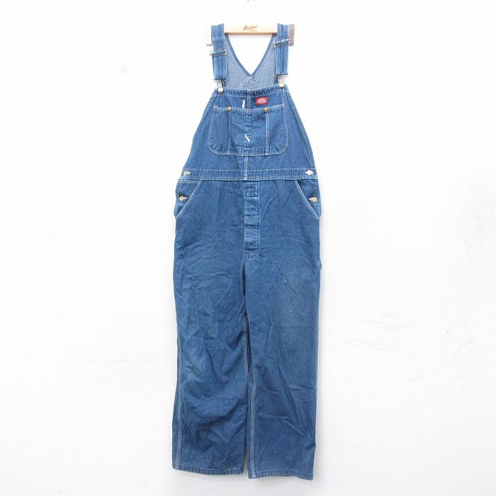 古着通販 W38☆古着 ディッキーズ オーバーオール メンズ 90年代 90s