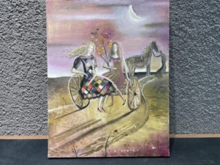 織田 広比古 作 『帰り道 油彩』 ｜骨董品買取 緑和堂