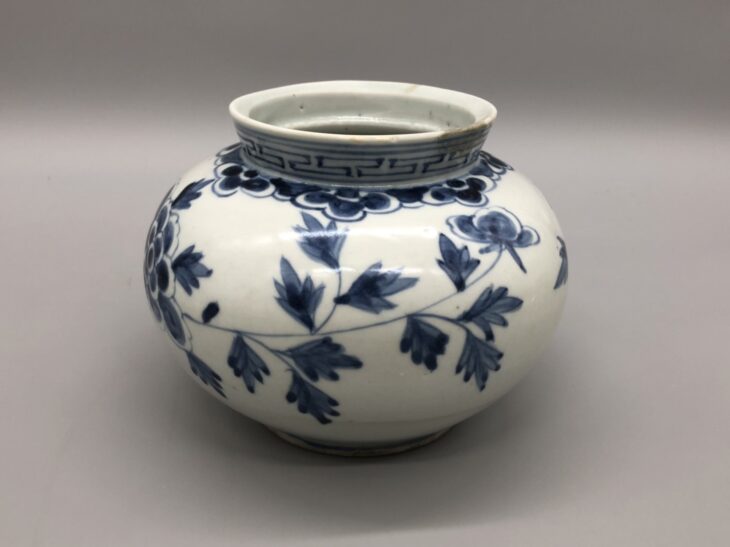 李朝 染付 壺 丁巳新正（1917年） 李範植 李朝 染付 壺 丁巳新