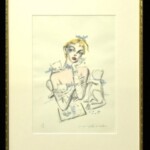 金子國義 リトグラフ 少女像 ｜骨董品買取 緑和堂