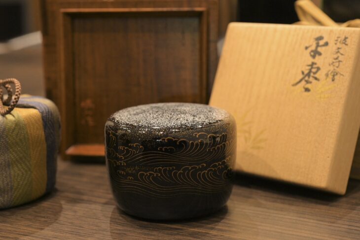 松田権六 『波文蒔絵 平棗』 ｜骨董品買取 緑和堂