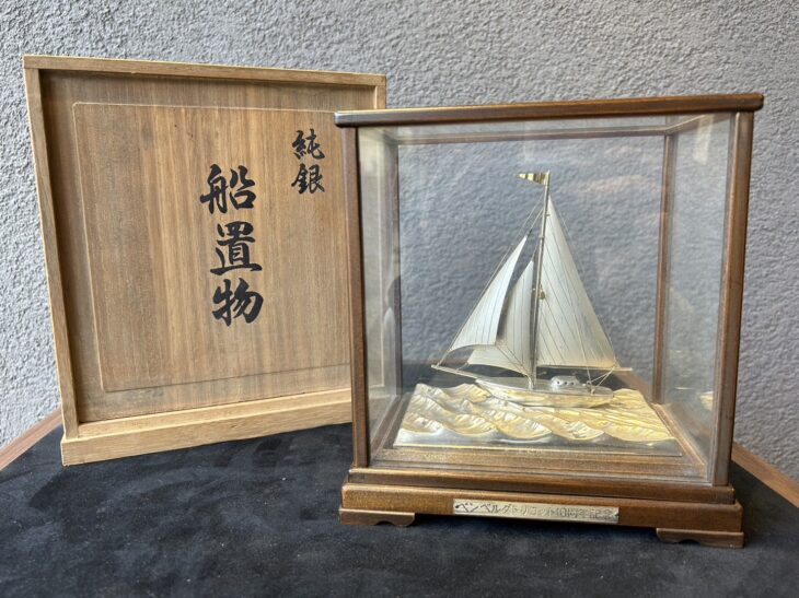 純銀『船置物』 買取価格相場｜骨董品買取 緑和堂