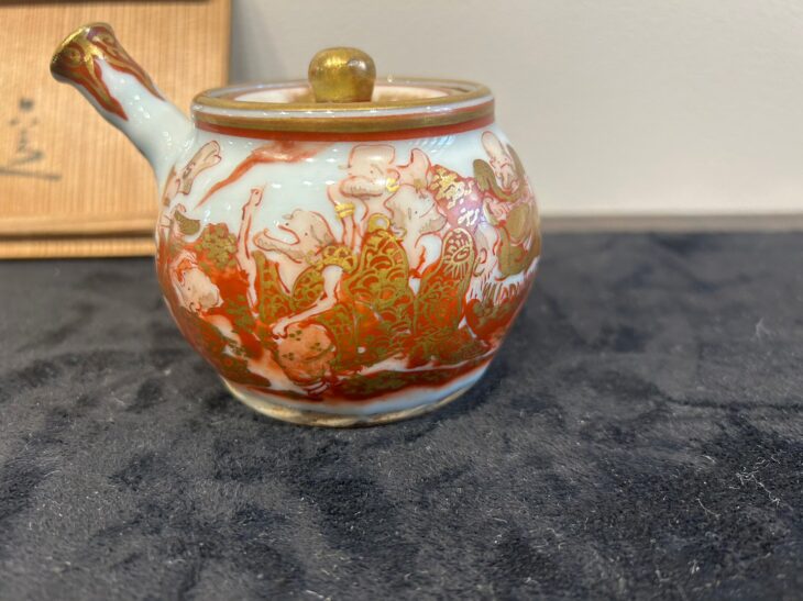 清水六兵衛 作 『赤絵 十六羅漢 急須』 ｜骨董品買取 緑和堂