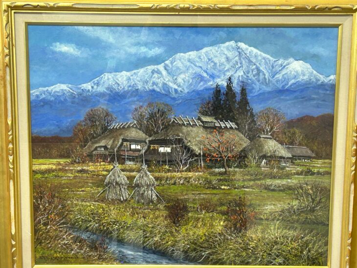 尾身周三 作 『古民家』 ｜骨董品買取 緑和堂