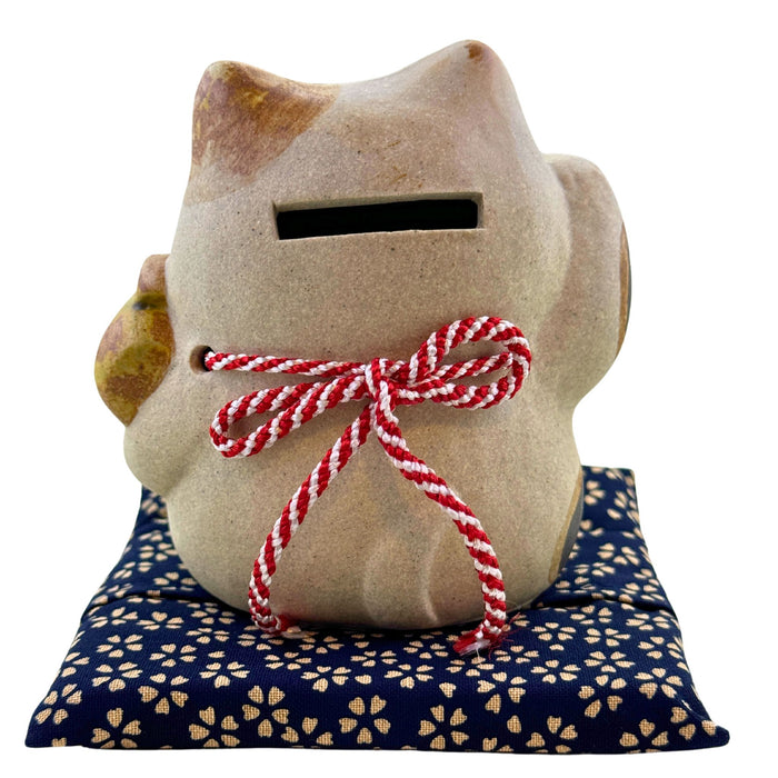 Elegant Beckoning Cat with Gold Bell