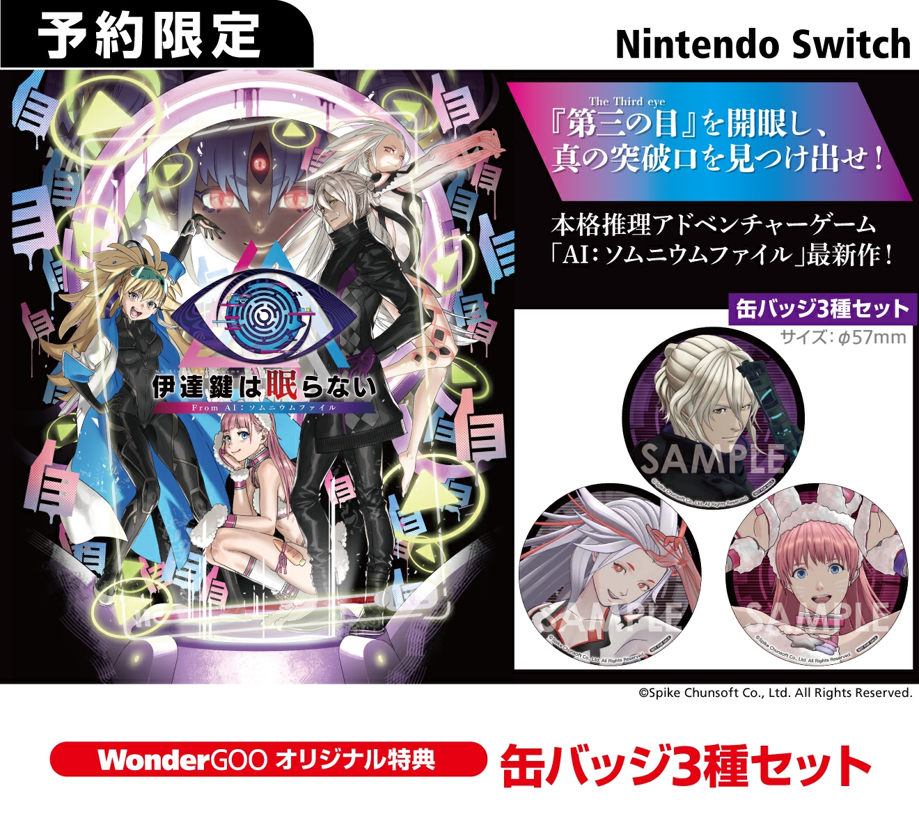 Nintendo Switch 伊達鍵は眠らない From AI：ソムニウムファイル【オリ