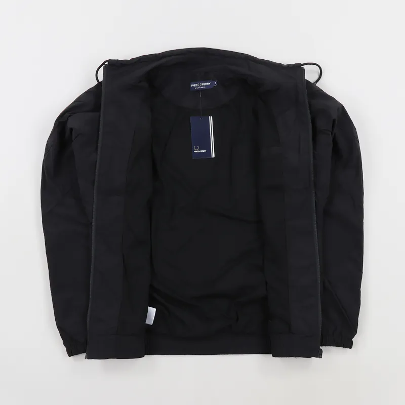 Fred Perry Sportswear Mens Monochrome Shell Jacket Black