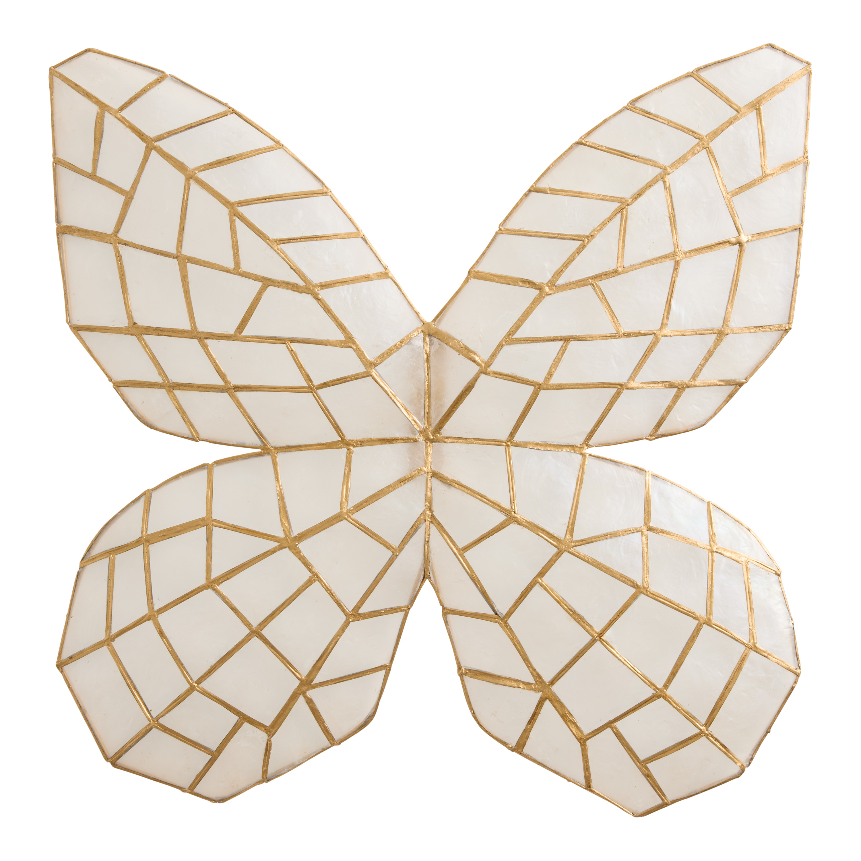 Capiz Shell and Gold Metal Butterfly Wall Decor - World Market