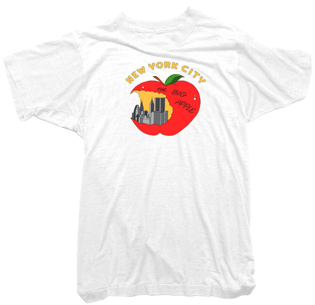 Big Apple Tshirt. New York City by Worn Free. NY Tee.