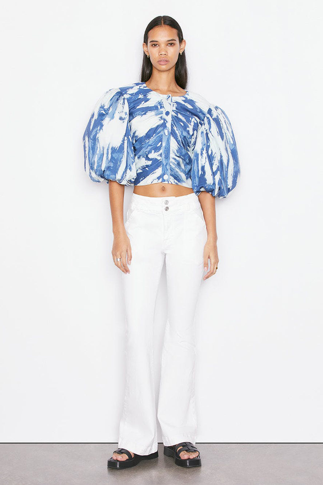 Frame - Gathered Puff Sleeve Multi – Wardrobe Apparel