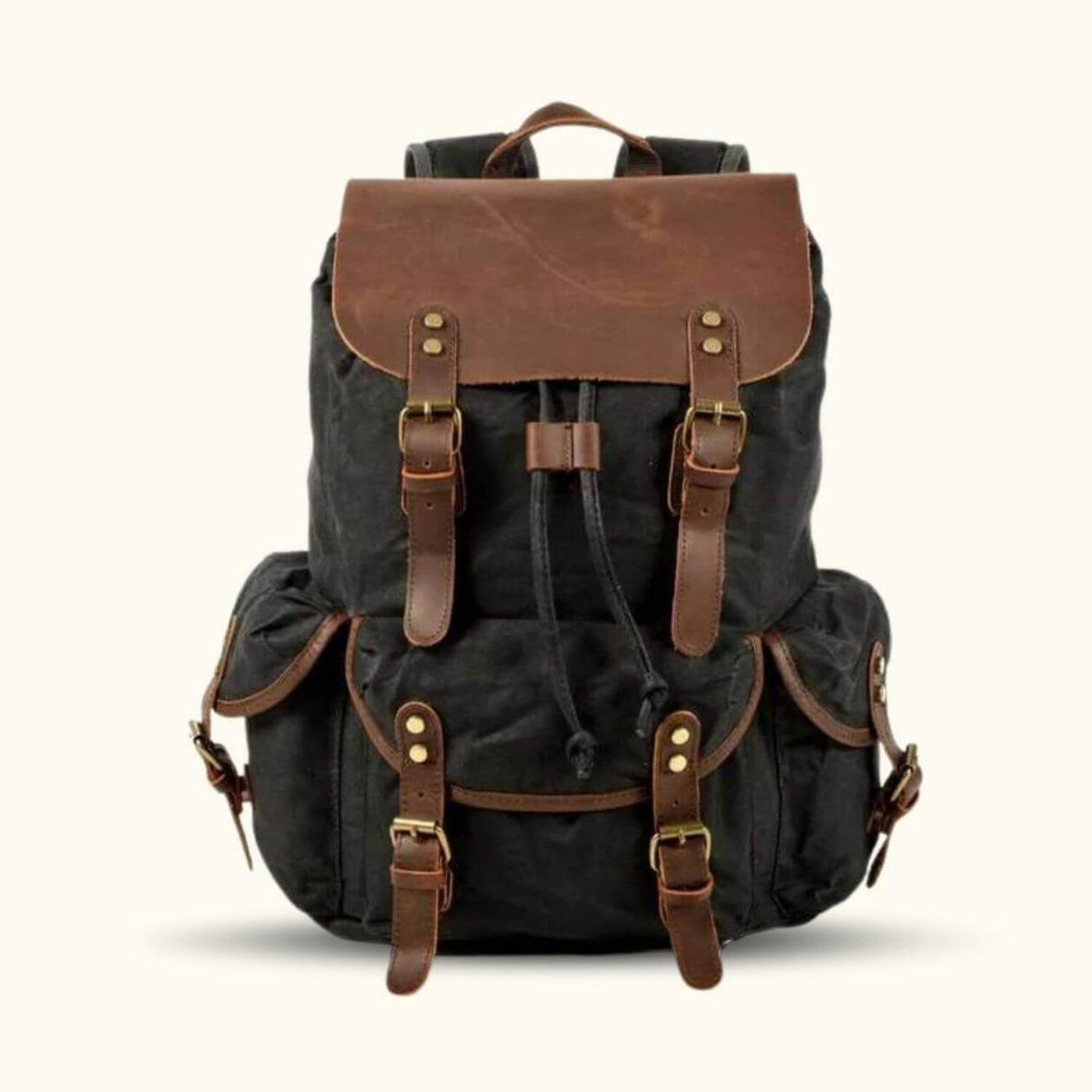 Waxed Canvas Leather Backpack | Canvas Rucksack – Western Leather
