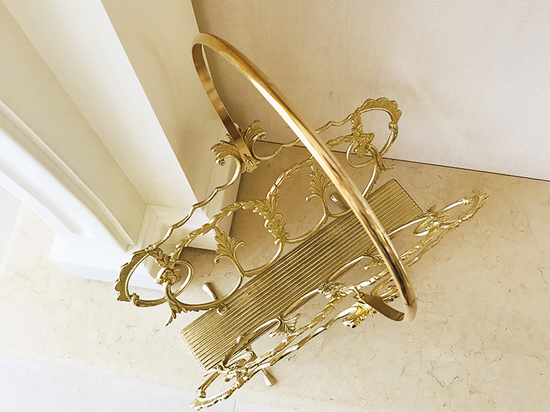 イタリア製 マガジンラック クラシックゴールド｜置物（ヨーロッパ雑貨