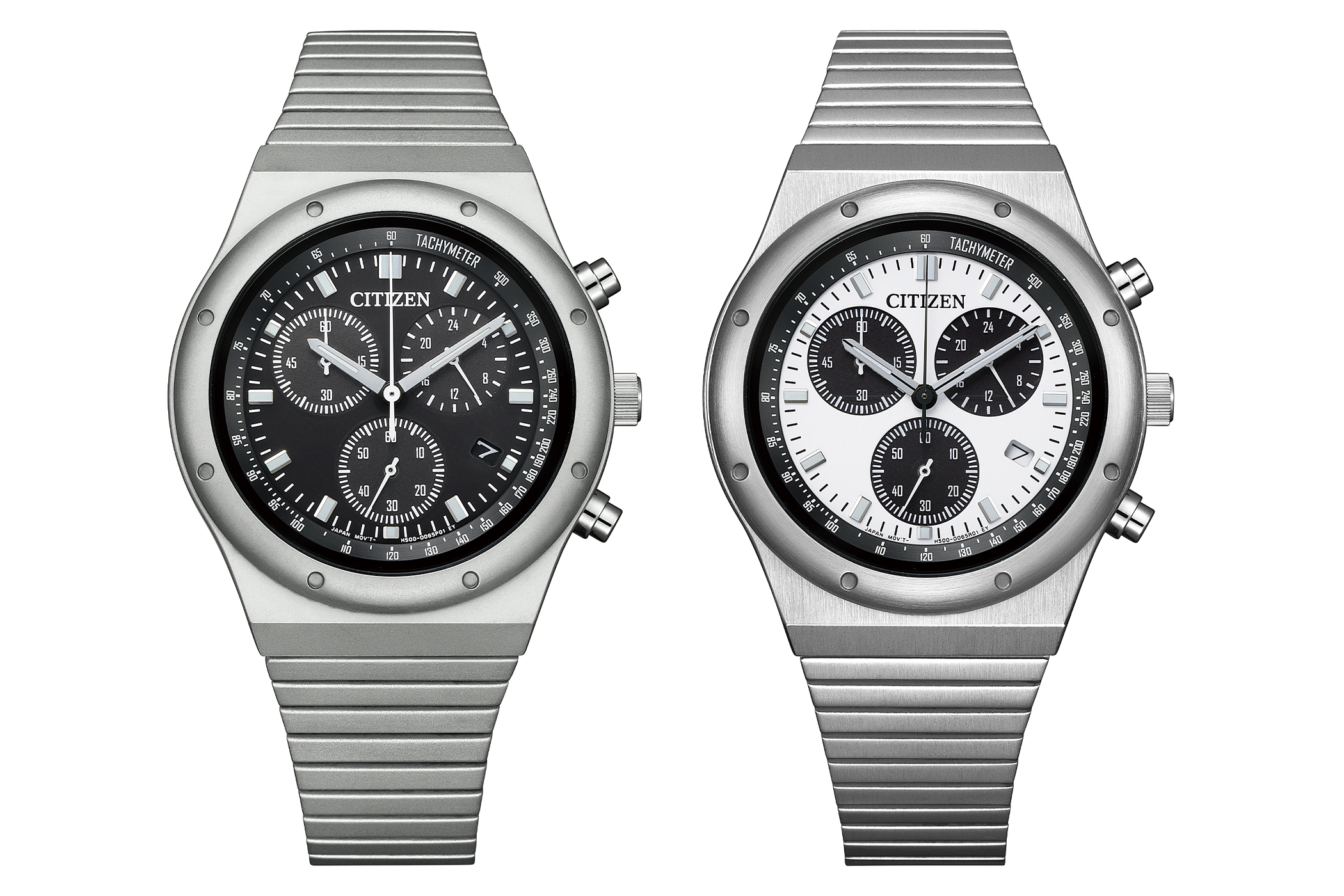 シチズン、80年代レトロ・スポーティなクロノグラフをエコ・ドライブで
