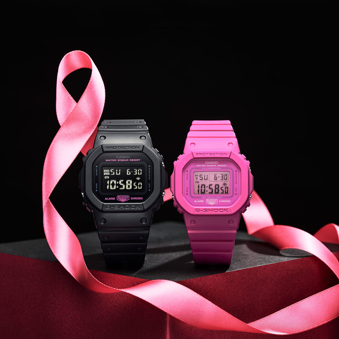 G-Shock DW5600 Digital Black Pink Ribbon | Watches.com