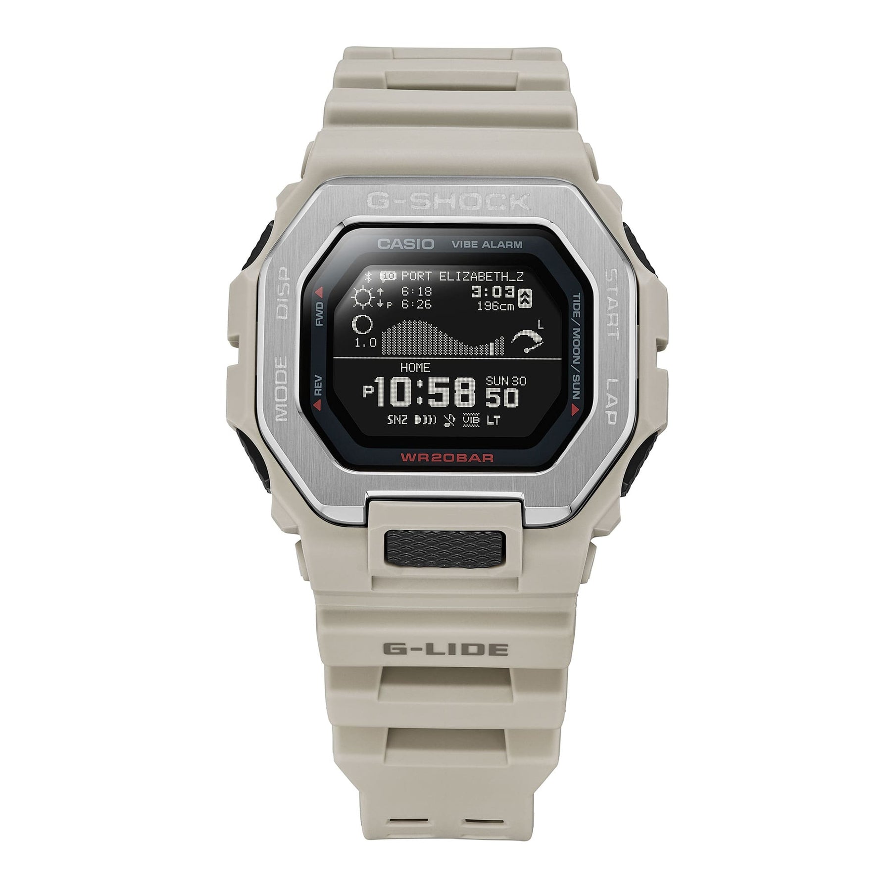 G-Shock GBX100 G-Lide Digital Natural Surf Beige | Watches.com