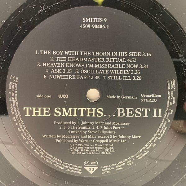SMITHS / Best II (LP) / WEA | WAXPEND RECORDS
