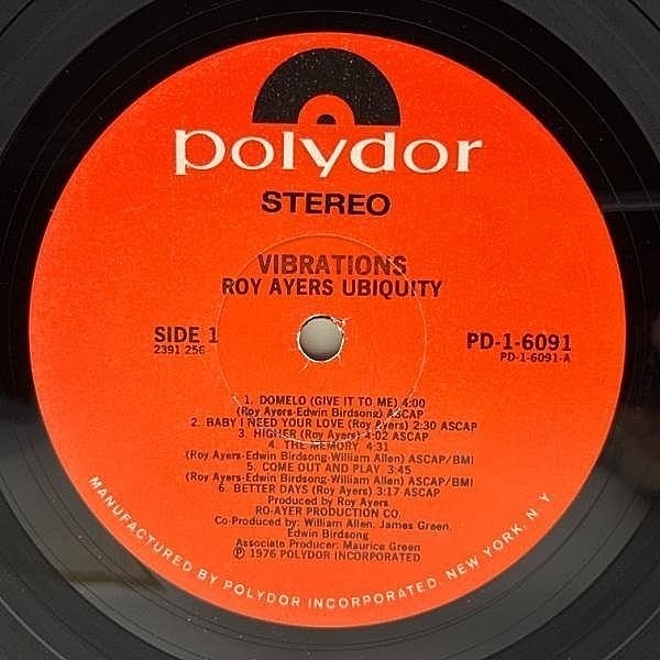 ROY AYERS / Vibrations (LP) / Polydor | WAXPEND RECORDS