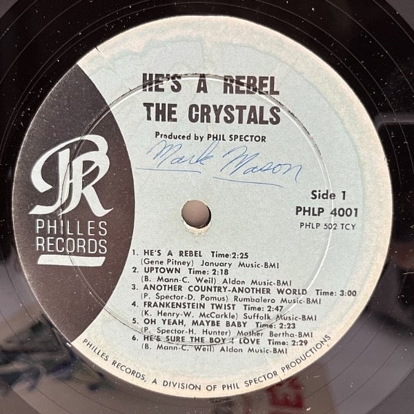CRYSTALS / He's A Rebel (LP) / Philles | WAXPEND RECORDS
